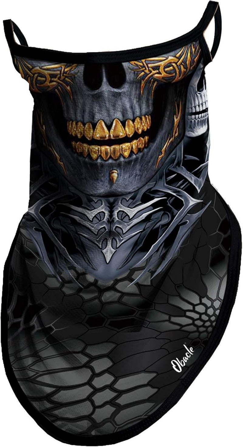 Obacle Bandana Face Mask with Ear Loops Neck Gaiter Face Mask Scarf Face Cover for Men Women - Image 1